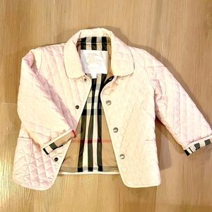 Burberry Alabaster Pink Quilted Jacket (vintage) 2Y